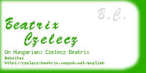 beatrix czelecz business card